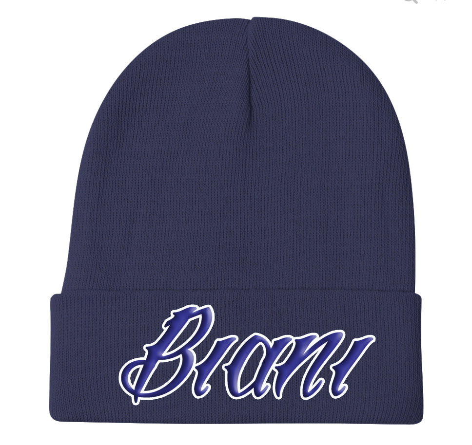 Blue white Beanie