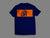 Designer Navy and Orange Signature logo T-shirt