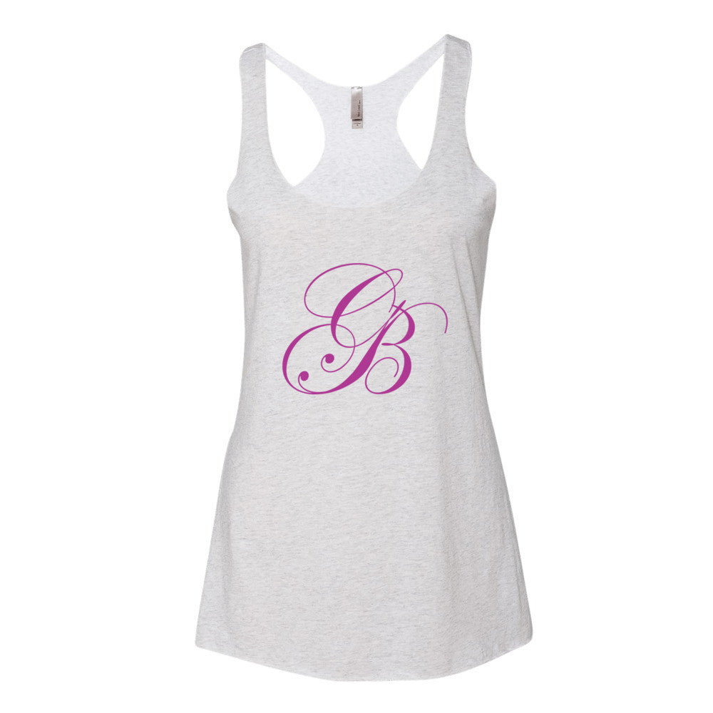 Monogrammed Triblend Racerback Tank Top - Turquoise / S / Top in