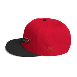 Black and Red lettering Snapbacks